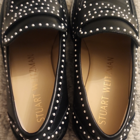 STUART WEITZMAN Loafers Studed Size 7.5 - Picture 5 of 7